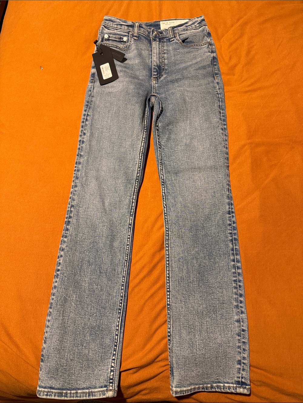 rag & bone Light Wash Straight-Leg Jeans